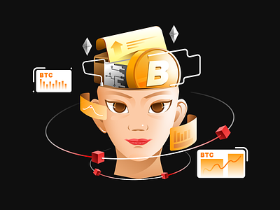 Blockchain-illustration design illustration