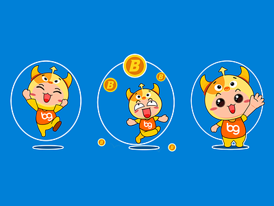 Blockchain-Mascot design illustration