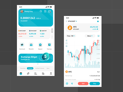 Blockchain exchange App app ui ux