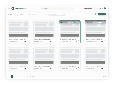 POMS Cloud DCO - Review page admin advertising agency creative dashboard dco design designer dynamic hungary minimal optimization pixelzsoldos poms ui ux web white