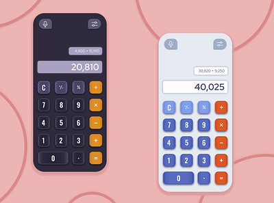 Calculator App Design design flat graphicdesign illustration illustrator ui ux vector