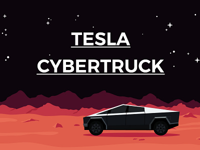 Tesla Cybertruck cybertruck elon musk graphicdesign illustration illustration design illustrator mars scifi space vector
