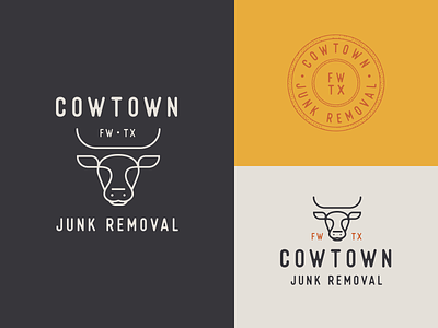 Branding for Cowtown Junk brand identity branding logo