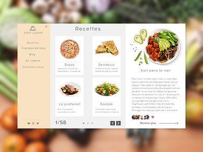 Votre Appetit concept food ui ux web design