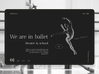 Rosina Federica ballerina ballet concept ui ux web web design