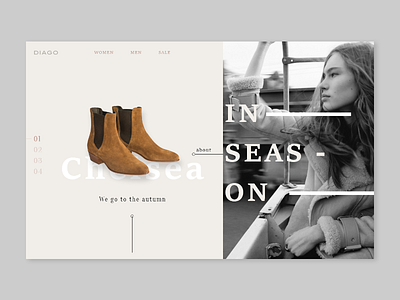 Diago clothes concept fashion store ui ux web web design