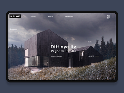 HELGÉ architecture concept interface modern sweden ui ux web web design website