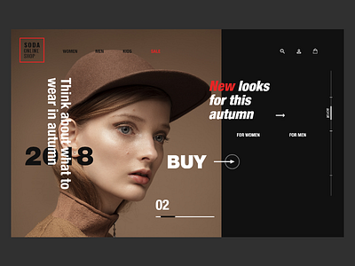SODA branding concept design fashion interface shop ui ux web webdesign website