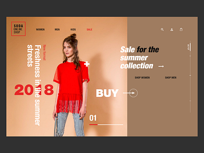 SODA branding concept design fashion interface shop ui ux web webdesign website
