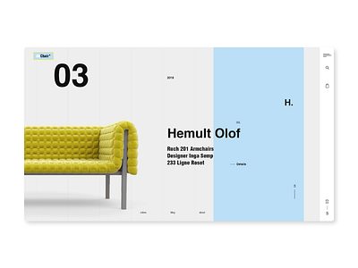 Okchair concept furniture interface modern sweden ui ux web web design website