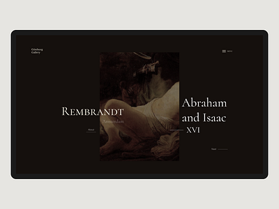 Göteborg Gallery (Baroque Art) art baroque concept design interface typography ui ux web web design webdesign website