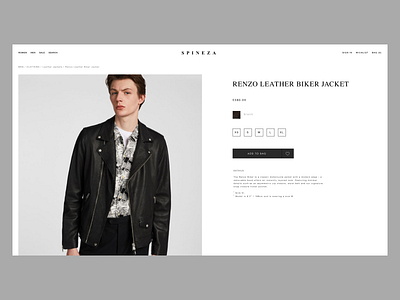 Spineza concept design fashion grid interface shop typography ui ux web web design webdesign website