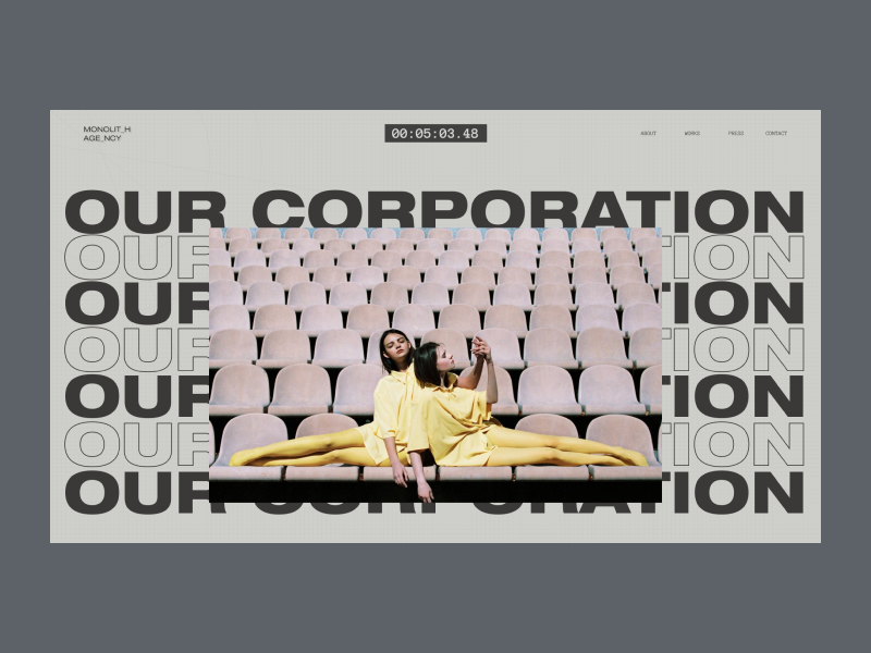 MONOLIT_H AGE_NCY photography photo blog grid typography fashion design webdesign website interface web design concept web ux ui