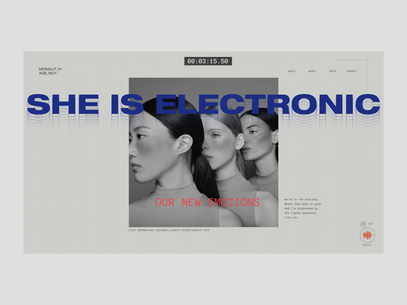 MONOLIT_H AGE_NCY photography blog photo grid typography fashion design webdesign website interface web design concept web ux ui