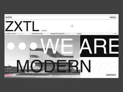 ZXTL architecture concept design grid interface modern typography ui ux web web design webdesign website