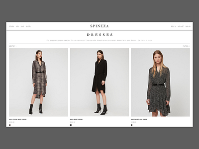 SPINEZA branding concept design fashion interface shop typography ui ux web web design webdesign website