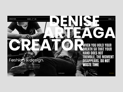 CREATOR blog design fashion grid interface photo photography typography ui ux web web design webdesign website