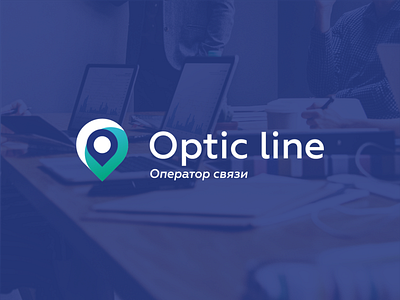 Optic line logo branding design geotag illustrator internet logo operator typography vector