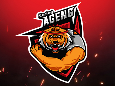 Kucing Ageng branding esport gaming illustration logo mascot sport vector