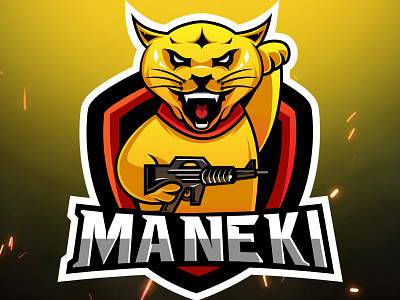 Maneki branding esport gaming illustration logo mascot sport vector