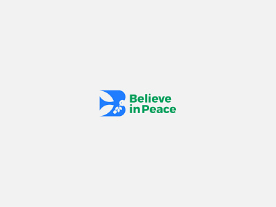 Believe In Peace b logo branding design dove dove logo graphic design logo peace peace logo