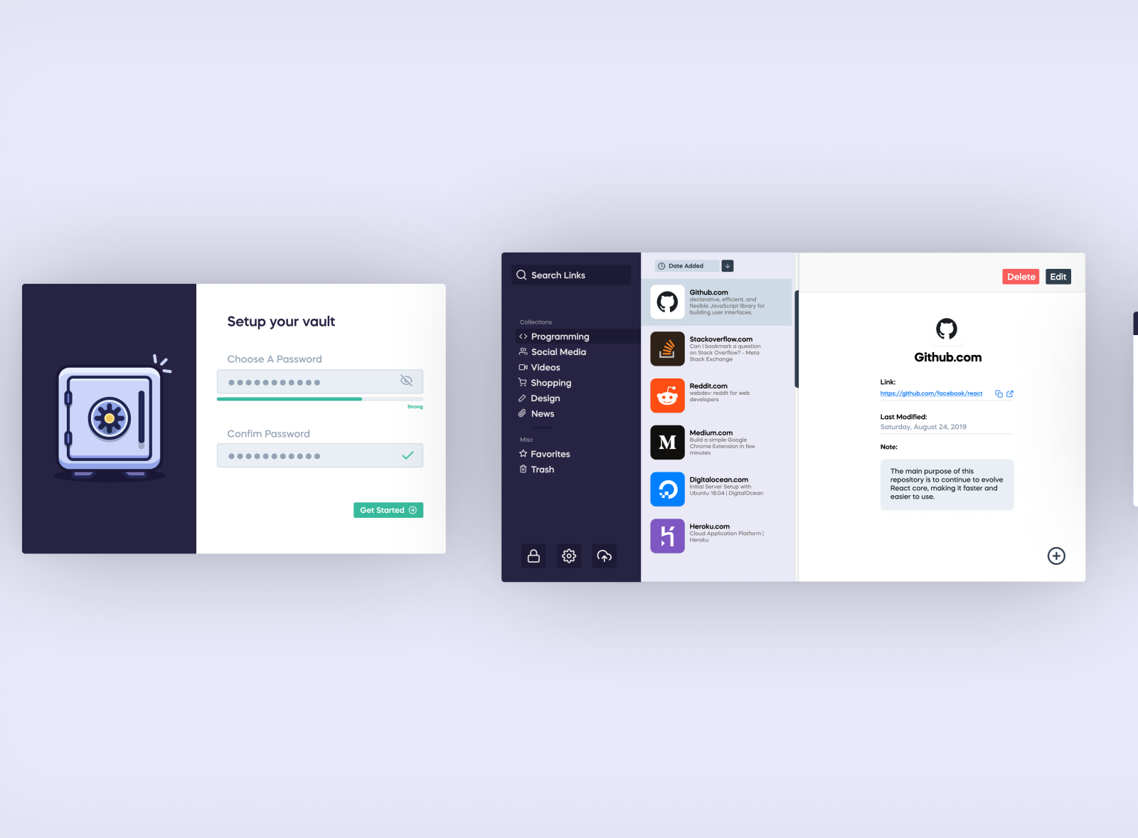 Bookmark Management App by Smokie on Dribbble