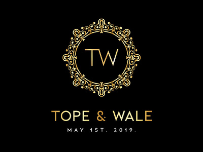 Tope And Wale Wedding Logo branding typography