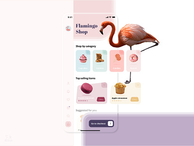 Sweets e-commerce concept app ecommerce ecommerce app ecommerce design ecommerce shop flamingo flamingos sweet sweets