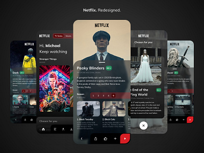 Netflix app redesign app app design app ui concept concept app concept design dark app dark theme dark ui design design app netflix redesign redesign concept redesigned ui ui design uidesign