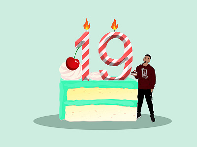 19 Birthday Cartoon