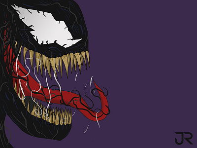 Venom Illustration 1 art drawing graphicdesign illustration illustrator logo marvel photoshop ui vector venom villain