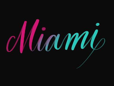 Miami 1. art calligraphy design drawing handlettering illustration ipad miami procreate typography writing