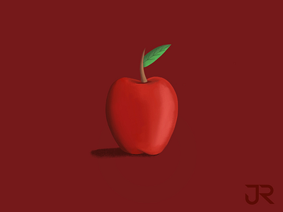 Apple Drawing. 🍎 apple art artist cartoon drawing graphic design illustration logo procreate red