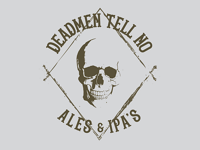 Deadmen Brewery ales badge beer branding design graphic ipa logo pirates skull