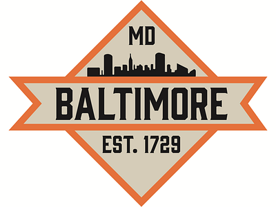Baltimore Sticker badge branding creatives design designer graphic graphic design graphics local logo logo design typography vector