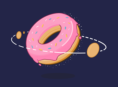 Day 1: Ring #Inktober #Vectober artist artober branding cake design digital art digital artist donut food illustration inktober logo pastry procreate ring vectober vector