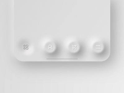 Neumorphism Test II: iOS Tabs (Static) app bottom bottom navigation concept css css3 iphone neumorphism sketch style ui ux