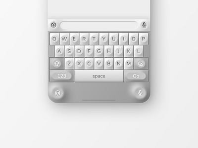 Neumorphism Test III: iOS Keyboard concept css iphone neumorphic neumorphism sketch style ui ux