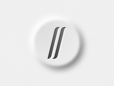 Neumorphism Test IV: New Personal Logo brand branding concept design logo neumorphism sketch style