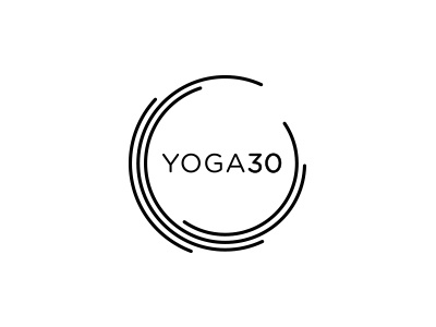 Yoga30 Logo Concept - Unused athletic branding designfluxx enso fitness logo design minimalist modern simple sports yoga