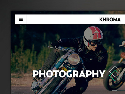 Flat UI Floating Navigation Bar - Photography Website