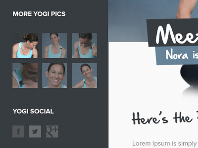 Teacher Profile Page - Yoga Streaming Wesbite instructor page profile page sidebar teacher thumbnails yoga yogi