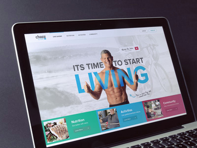 Live Online Fitness Shows - Homepage Concept feminine fitness flat ui interface lifestyle light responsive ui ux workout
