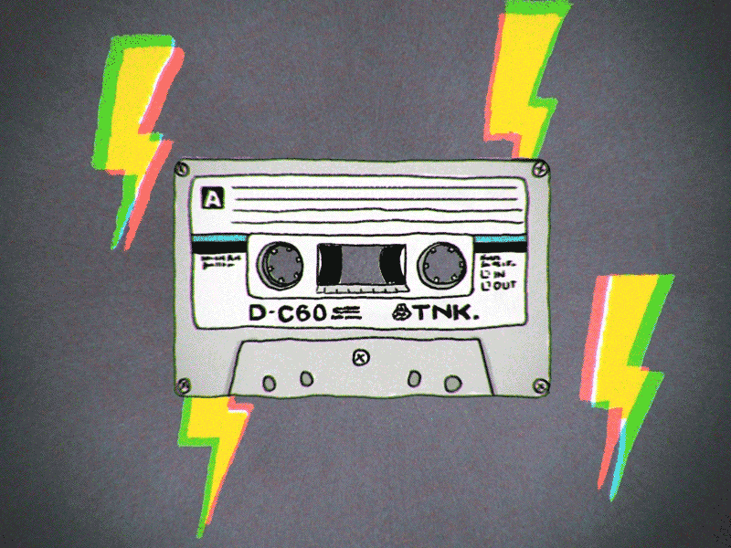 80s 4ever 2d 80s animation cassette gif loop