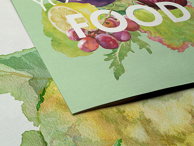 Preview Shot - San Francisco Event Poster design fruits image compilation print typography vegetables watercolor