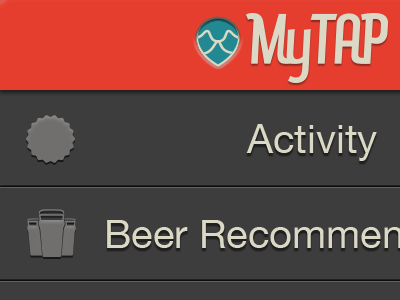 Mytap Navigation Drop Down