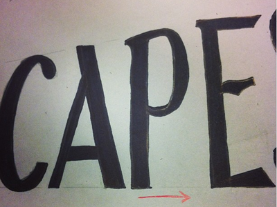 ...CAPE... lettering logo type work in progress