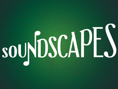 Soundscapes Logo lettering logo rejected type vector