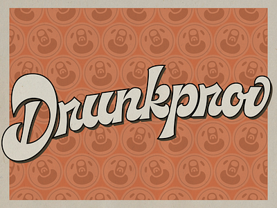 Drunkprov Script Logo design identity lettering lettering logo logo script lettering type design typography