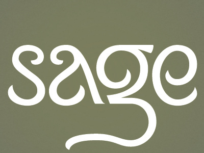 Sage Logotype brand identity lettering logo logotype type